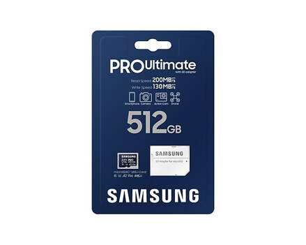 Samsung PRO Ultimate micro SDXC 512GB 200MB/s UHS-I U3  Class 10 + Adaptér