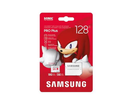 SAMSUNG PRO Plus microSDXC 128GB Sonic the Hedgehog + adapter class 10 UHS-I U3 A2 V30 180/130 MB/s 