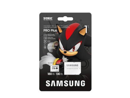 SAMSUNG PRO Plus microSDXC 1TB Sonic the Hedgehog + adapter class 10 UHS-I U3 A2 V30 180/130 MB/s 