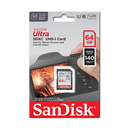 SanDisk Ultra SDXC 64GB 140MB/s Class10 UHS-I