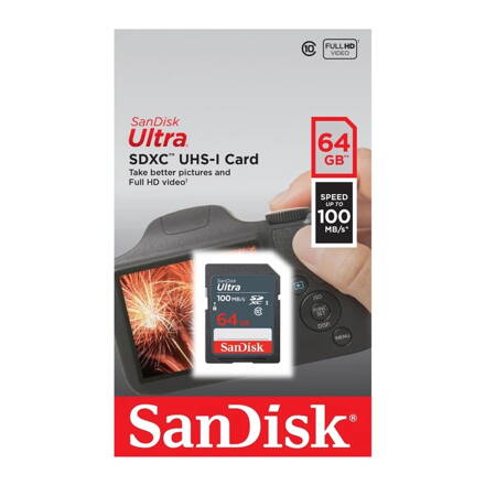 SanDisk Ultra 64GB SDXC pamäťová karta 100MB/s Class10 UHS-I (U1)