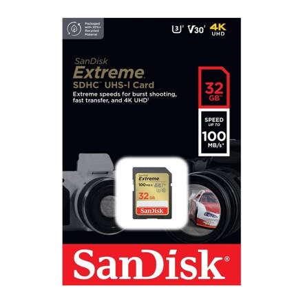 SanDisk Extreme 32GB SDHC pamäťová karta UHS-I U3 V30 100/80 MB/s Class 10
