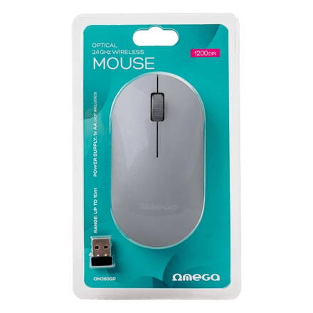 Omega Mouse OM-260GR Wireless 1200 dpi sivá