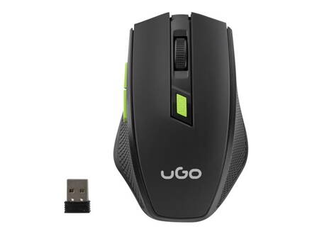NATEC UMY-1077 UGO wireless Optic mouse MY-04 1800 DPI, Black