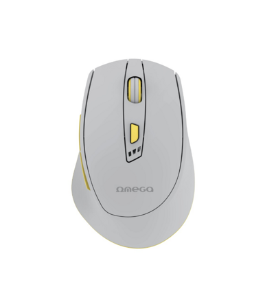Omega bezdrôtová dobíjacia myš USB-C 800-1200-1600-2400 DPI sivá