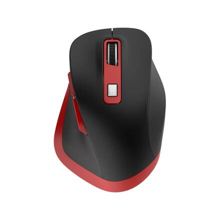 Omega bezdrôtová dobíjacia myš USB-C 800-1200-1600-2400 DPI čierno/červená