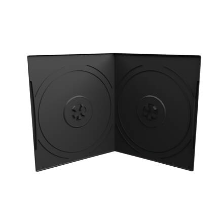 Mediarange DVD-Box 7 mm Double Black tray pocket 2in1