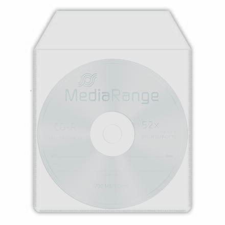 MediaRange Plastic sleeves clear for 1 disc *50pcs