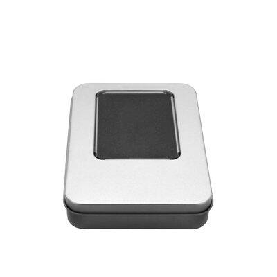 Hliníkový úložný box pre USB flash disky, 89 x 60 x 18mm, strieborný