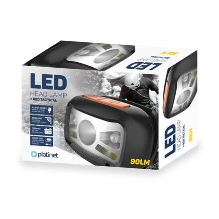 PLATINET HEAD LAMP 3W 90LM 1200MAH RECHARGEABLE MOTION SENSOR [45245]