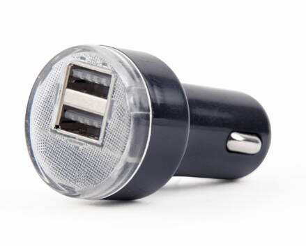 GEMBIRD  2-portová USB nabíjačka do auta, 2,1 A, čierna EG-U2C2A-CAR-02