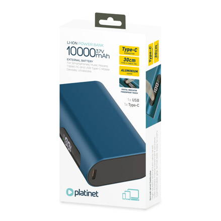 Platinet power bank Type-C 10000 mAh blue PMPB742BL