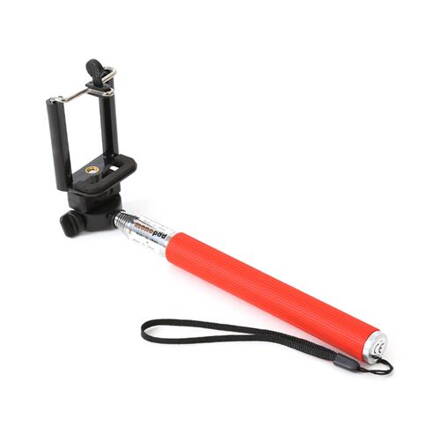 Omega Monopod  Telescopic Pole SELFIE Stick red