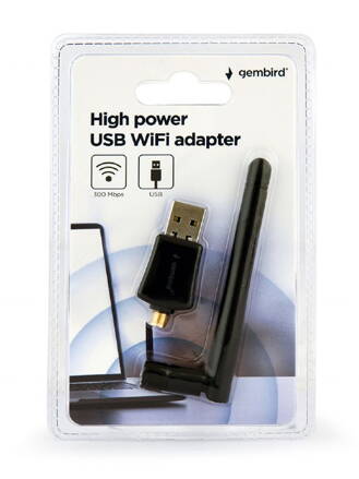 GEMBIRD nagy teljesítményű  USB WiFi adapter, 300 Mbps