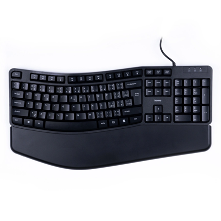 Hama EKC-400 Ergonomická klávesnica s odnímateľnou opierkou zápästia
