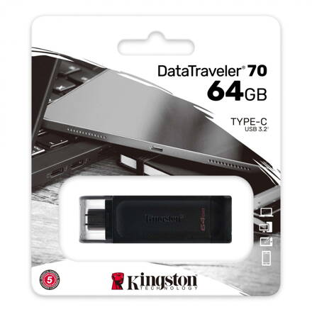 Kingston USB  DataTraveler  70 64GB  USB-C 3.2 gen. 1 