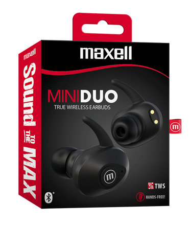 Maxell Earphone EB-BT MINI DUO TWS EARBUDS Black