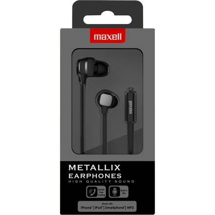 Maxell Earphone METALLIX  SPACE GREY