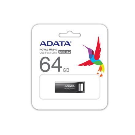Adata  Flash Drive  UR340  64GB USB 3.2 black