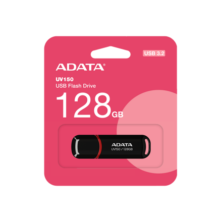 ADATA USB pendrive UV150 128 GB USB 3.2, fekete