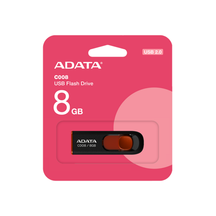 Adata USB pendrive 8GB C008 Black/Red 2.0