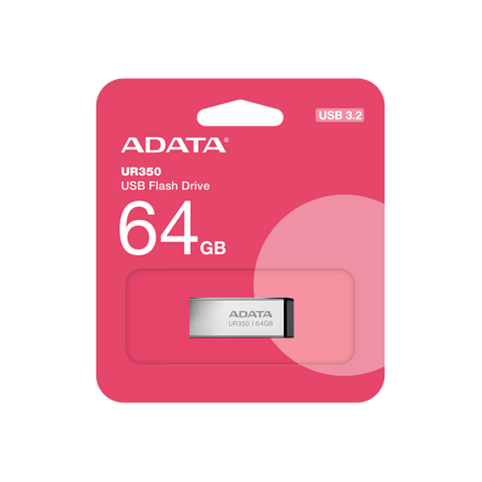 Adata USB UR350 64GB USB 3.2 Gen1, kov/čierna