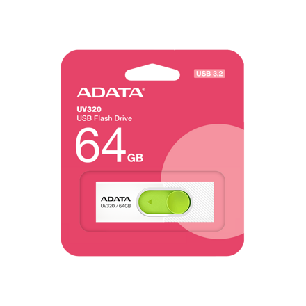 Adata USB Kľúč UV320, 64GB, USB 3.2, green-white