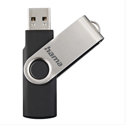Hama Rotate USB pendrive 8 GB, 2.0,  10 MB/s, fekete/ezüst