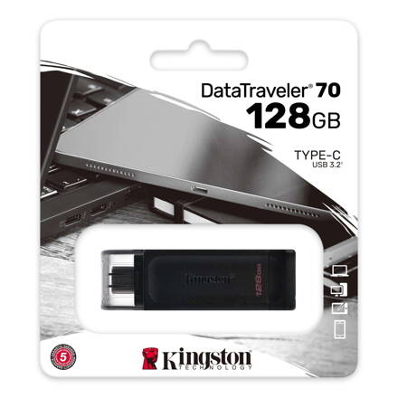 Kingston USB  DataTraveler  70 128GB  USB-C 3.2 gen. 1