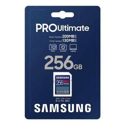 Samsung SDXC PRO Ultimate 256GB CLASS 10 UHS-I U3 V30 200/130 MB/s 
