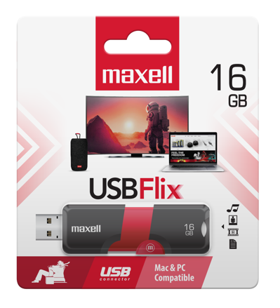 Maxell USB 16GB FLIX Black-Red USB 2.0