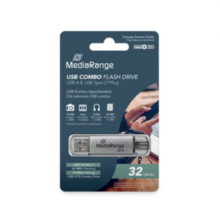 MediaRange USB 32GB 3.0 combo Type-C  
