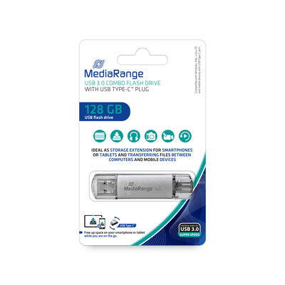 MediaRange USB 3.0 combo flash drive  USB 128GB Type-C  