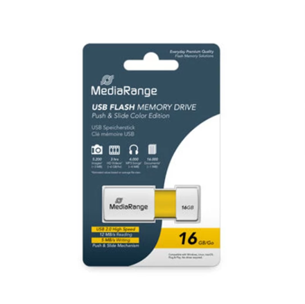 Mediarange USB 16GB Yellow 2.0