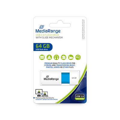 Mediarange USB 64GB Light Blue 2.0