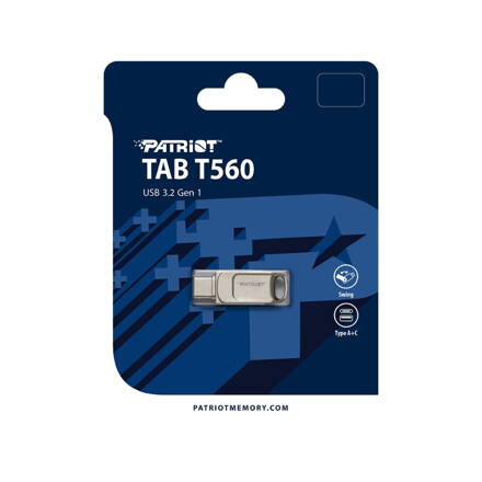 Patriot TAB T560 256GB USB pendrive USB 3.2 120 MB/s USB-A + USB-C