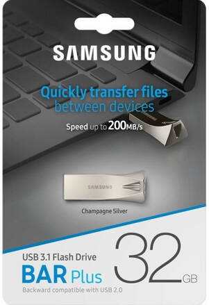 SAMSUNG BAR PLUS USB Kľúč 32GB USB 3.1 Champagne Silver 200MB/s