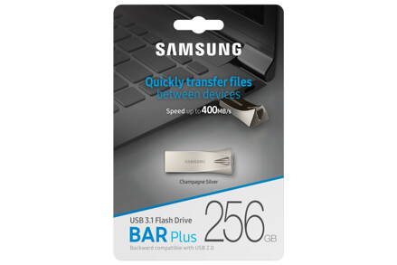 SAMSUNG BAR PLUS 256GB USB 3.1 Champagne Silver 400MB/s