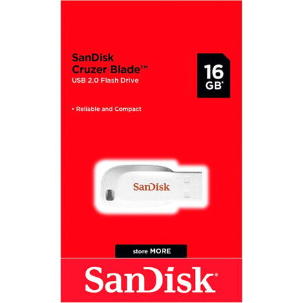 SanDisk Cruzer BLADE 16GB USB 2_0 flashdisk WHITE