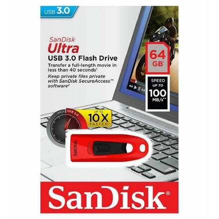 Sandisk Cruzer ULTRA 64GB USB 3.0 RED