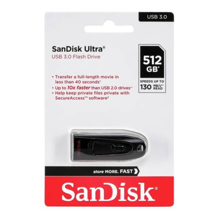 Sandisk flashdrive ULTRA 512GB USB 3.0 (130 MB_s)