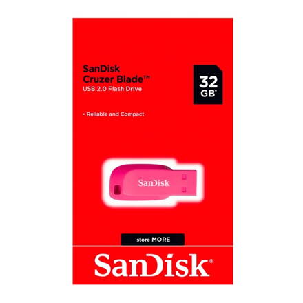 SanDisk Cruzer BLADE 32GB USB 2.0 flashdisk PINK