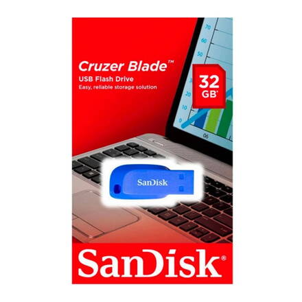 SanDisk Cruzer BLADE 32GB USB 2.0 flashdisk BLUE
