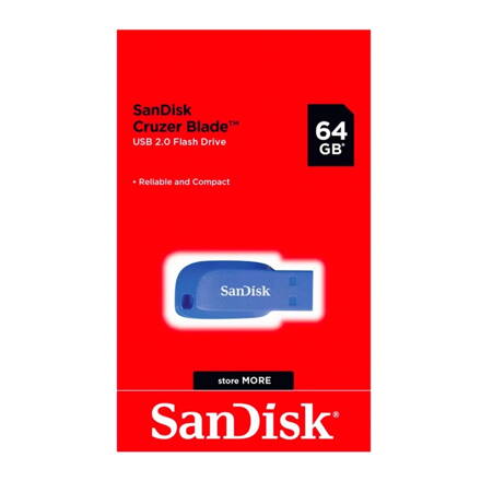 SanDisk Cruzer BLADE 64GB USB 2.0 flashdisk BLUE