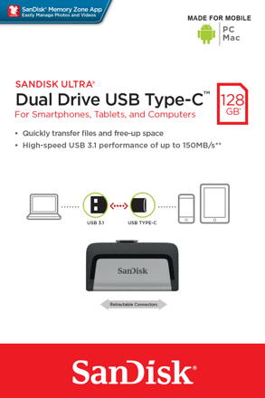 Sandisk USB 128GB Ultra Dual Type C